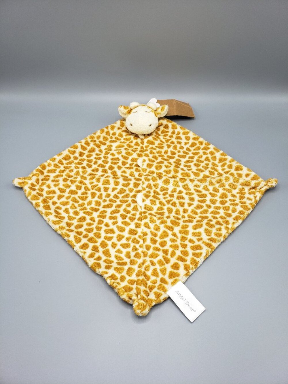 Angel Dear Giraffe Plush Lovey Baby Security Blanket 13" Knotted Nubs Tabs CLEAN